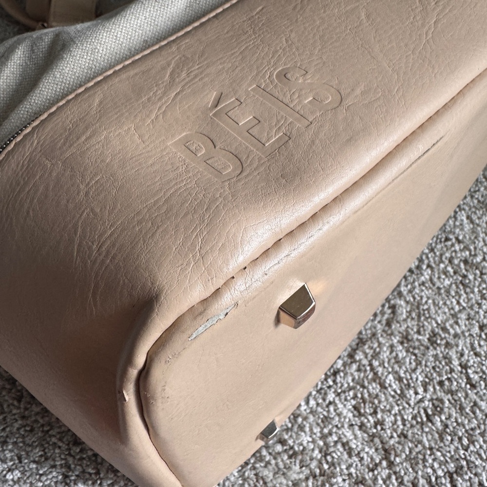 BEIS Mini Weekender- Beige - Picture 5 of 6